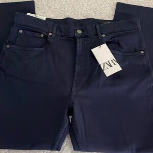 Zara ZW COLLECTION HIGH WAIST CROPPED BOOTCUT JEANS